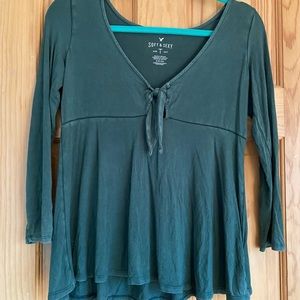 American Eagle Front Tie Top